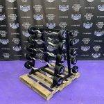 BRAND NEW Empire Rubber Fixed EZ Curl Bar Set 20-110 lbs. in 10’s w/Rack BRAND NEW Empire Rubber Fixed EZ Curl Bar Set 20-110 lbs. in 10’s w/Rack