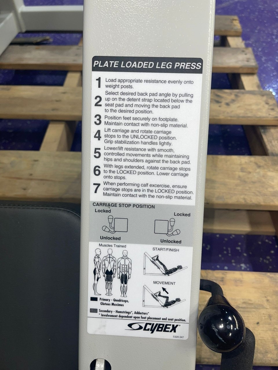 web33-7 Cybex 45 Degree Plate Loaded Linear Leg Press – Fully Refurbished