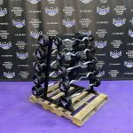 BRAND NEW Empire Rubber Fixed EZ Curl Bar Set 20-110 lbs. in 10’s w/Rack BRAND NEW Empire Rubber Fixed EZ Curl Bar Set 20-110 lbs. in 10’s w/Rack