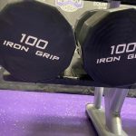 Iron Grip Urethane Dumbbell Set w/Increments from 5-100 lbs. – Beautiful Condition Iron Grip Urethane Dumbbell Set w/Increments from 5-100 lbs. – Beautiful Condition