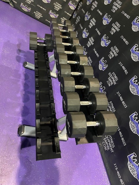 web36-4-4.jpg Iron Grip Urethane Dumbbell Set w/Increments from 5-100 lbs. – Beautiful Condition