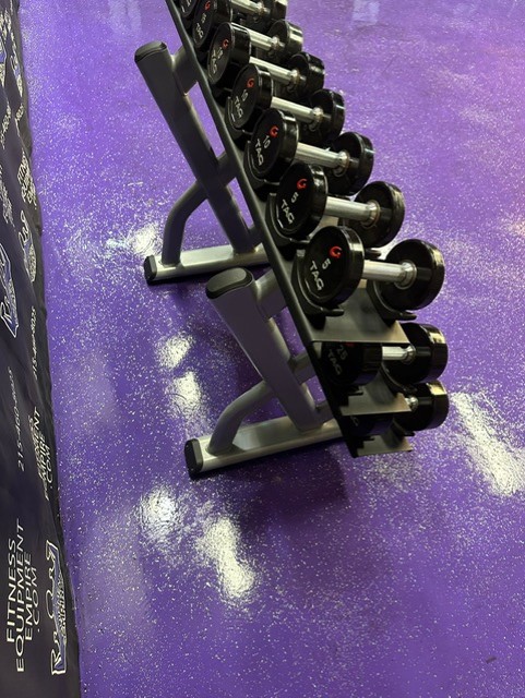 web4-1-5.jpg TAG URETHANE 5-50 lb. Dumbbell Set w/Precor Rack – CLEAN