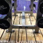 Iron Grip Urethane 20-110 lb. EZ Curl Bar Set w/Hammer Strength Rack