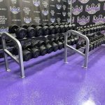 TAG Rubber Round 5-120 lb. Dumbbell Set w/3 Racks