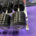 Troy Rubber Covered Prostyle 5-50 lb. Dumbbell Set w/Matching Racks
