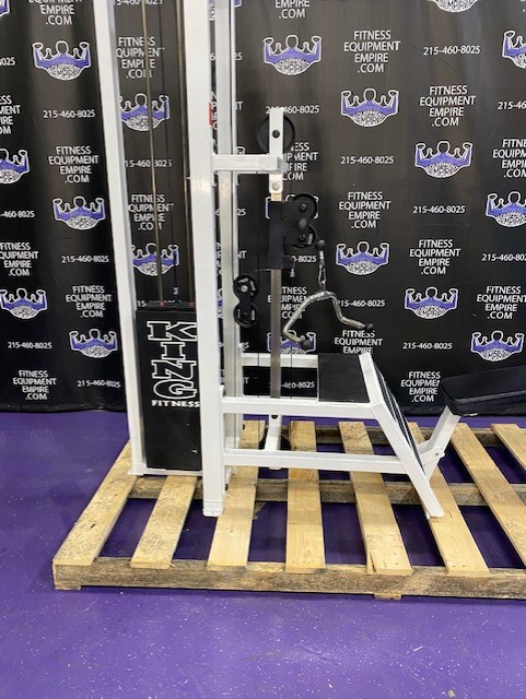 web57 King Fitness Adjustable Low Cable Row w/300 lb. Stack – EXTREMELY RARE