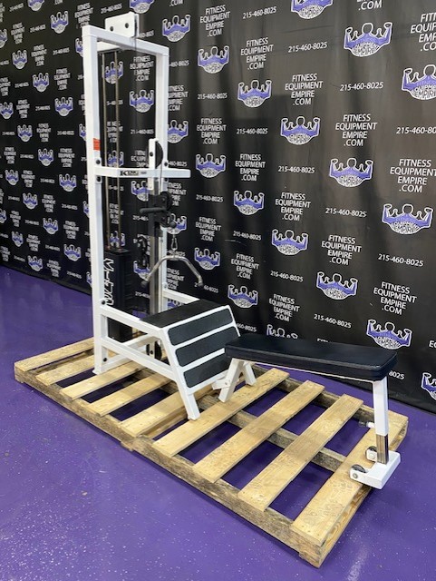 web58 King Fitness Adjustable Low Cable Row w/300 lb. Stack – EXTREMELY RARE