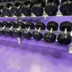 Troy Rubber Covered Prostyle 5-50 lb. Dumbbell Set w/Matching Racks