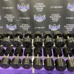 Troy Rubber Covered Prostyle 5-50 lb. Dumbbell Set w/Matching Racks