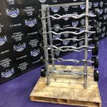 Iron Grip Urethane 20-110 lb. EZ Curl Bar Set w/Hammer Strength Rack