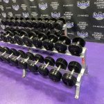 Troy Rubber Covered Prostyle 5-50 lb. Dumbbell Set w/Matching Racks