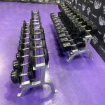 Troy Rubber Covered Prostyle 5-50 lb. Dumbbell Set w/Matching Racks