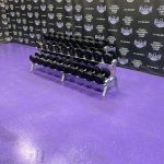 Troy Rubber Covered Prostyle 5-50 lb. Dumbbell Set w/Matching Racks