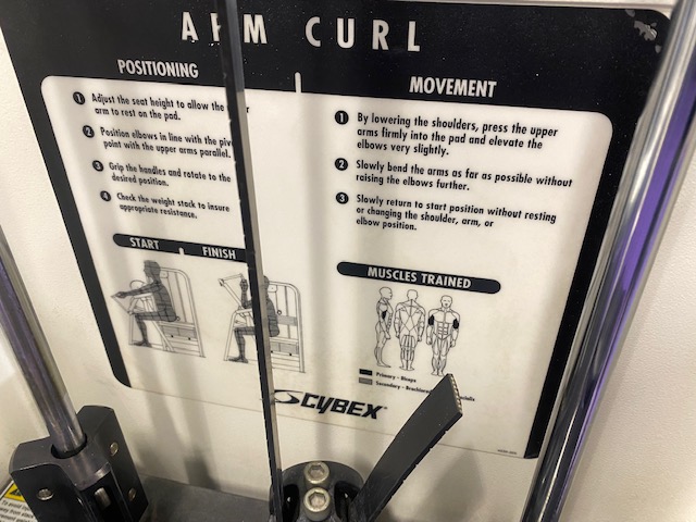 web74 Cybex VR2 Bicep Curl w/Swivel Handles