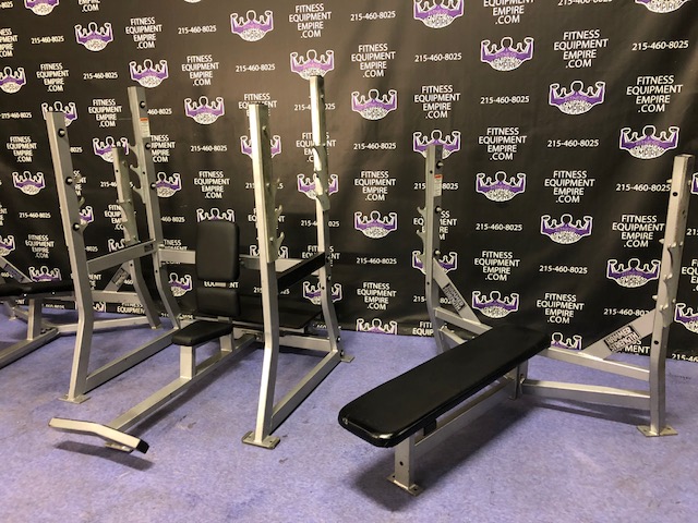 web8-19-2.jpg Hammer Strength Olympic 3 Piece Bench Set Incline – Decline – Flat