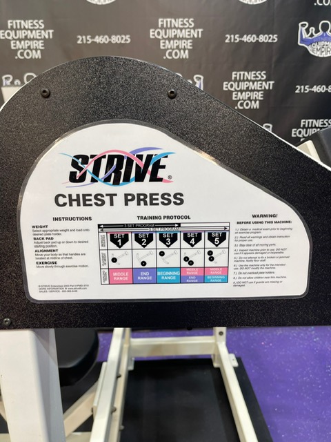 web8-25-3.jpg Prime Strive Plate Loaded ISO Lateral Horizontal Flat & Incline Chest Press w/Smart Strength Technology