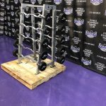 Iron Grip Urethane 20-110 lb. EZ Curl Bar Set w/Hammer Strength Rack