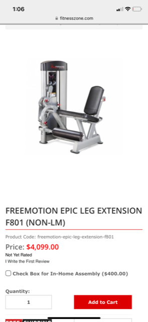 web9 Free Motion Epic Leg Extension